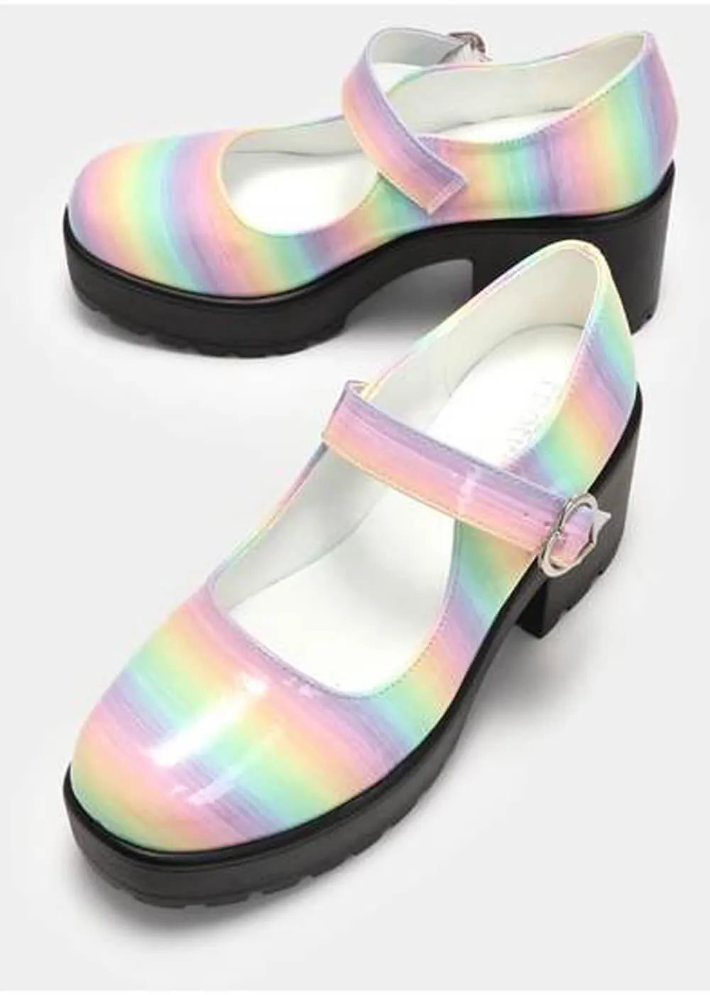 Koi Footwear Multi Rainbow Candy Dreams Pumps 60's