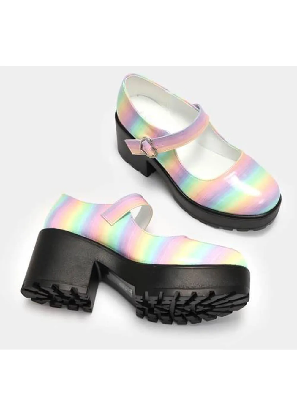 Koi Footwear Multi Rainbow Candy Dreams Pumps 60's