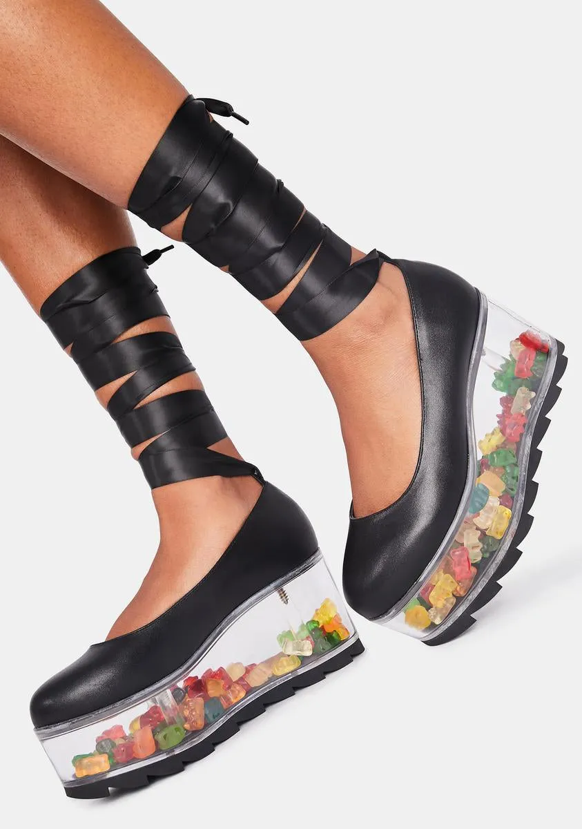 Lace Up Qloud Swan Platforms