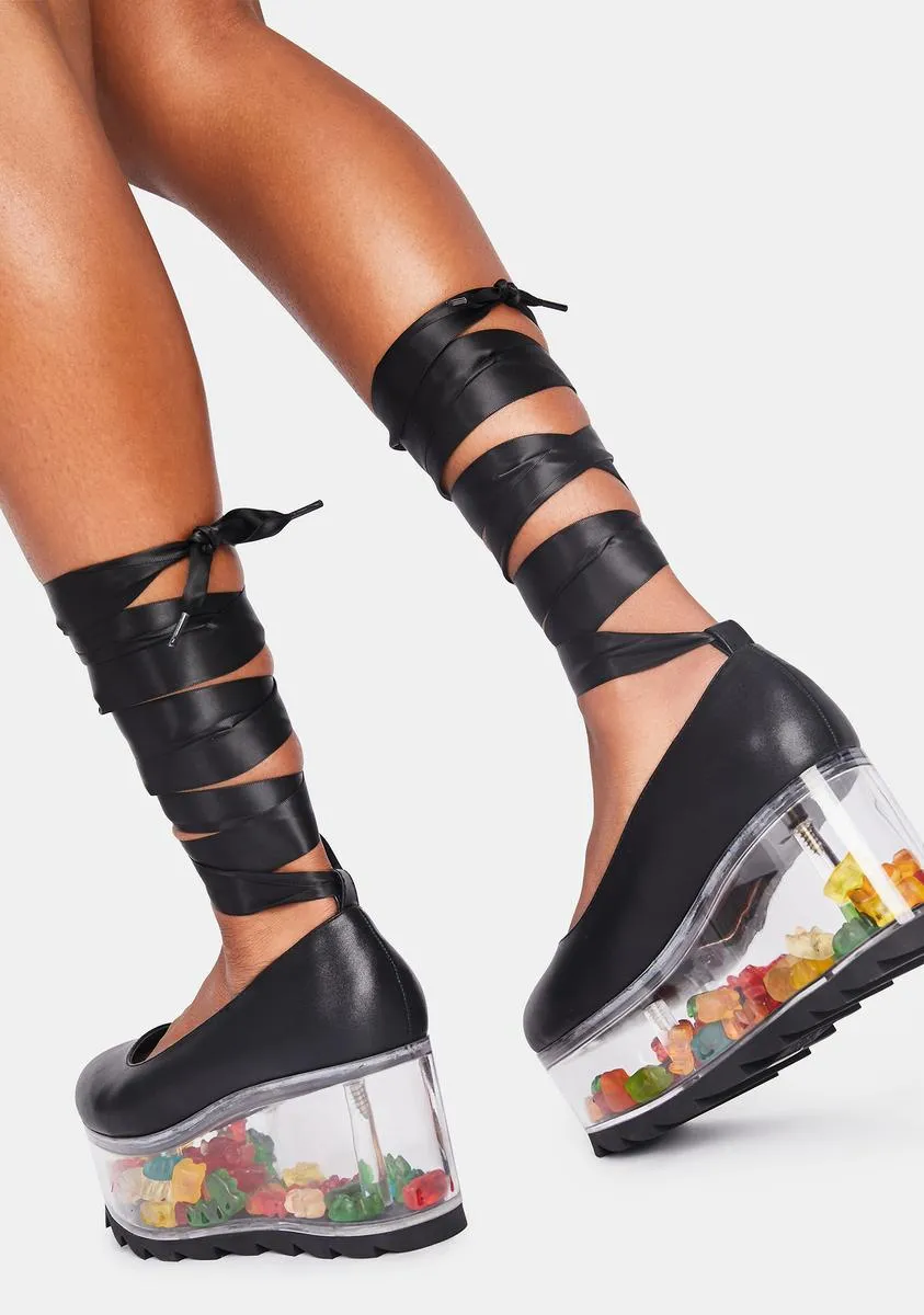 Lace Up Qloud Swan Platforms