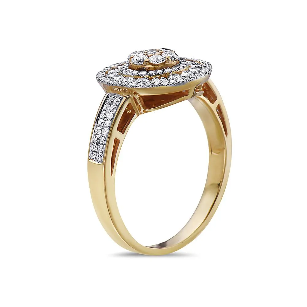 Ladies 18k Yellow Gold With 1 CTRight Hand Ring