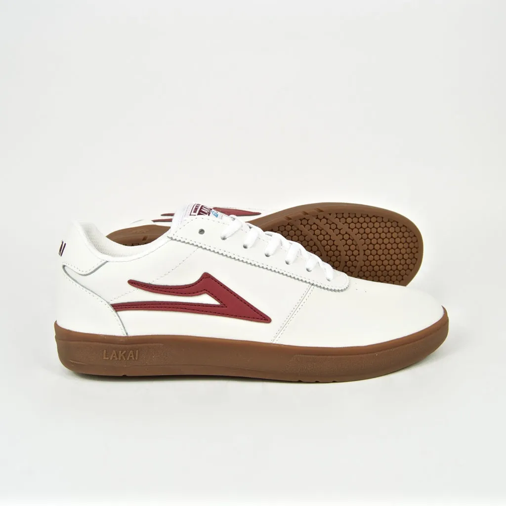 Lakai - Manchester XLK Shoes - White / Burgundy / Gum