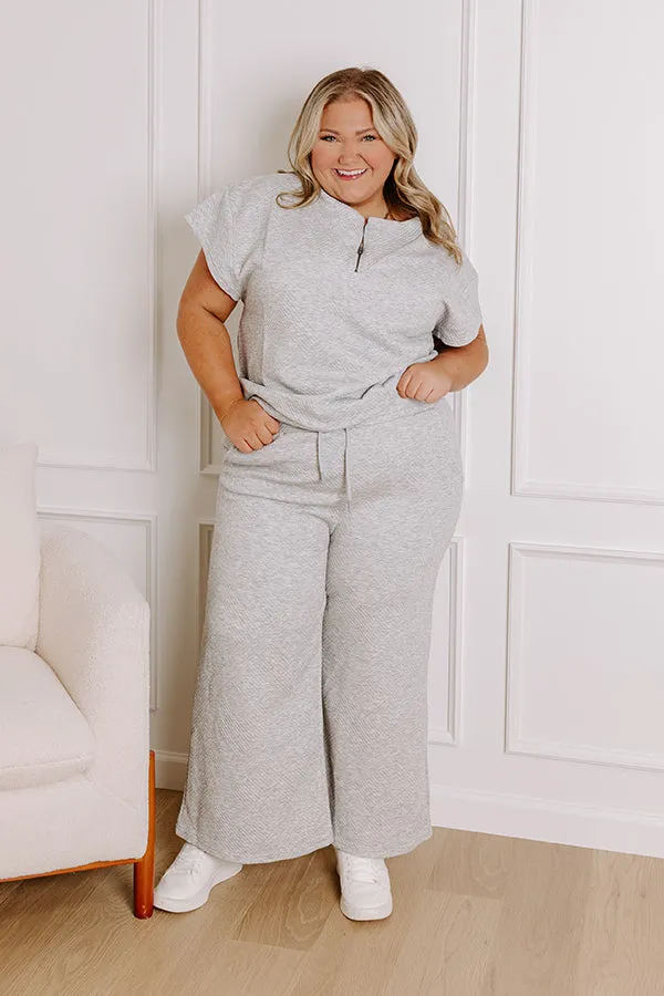 Lattes First High Waist Trousers in Grey Curves