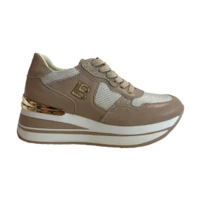 Laura Biagiotti 8425 Women's Platform Sneakers Soft Beige