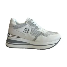 Laura Biagiotti 8425 Women's Platform Sneakers Soft White