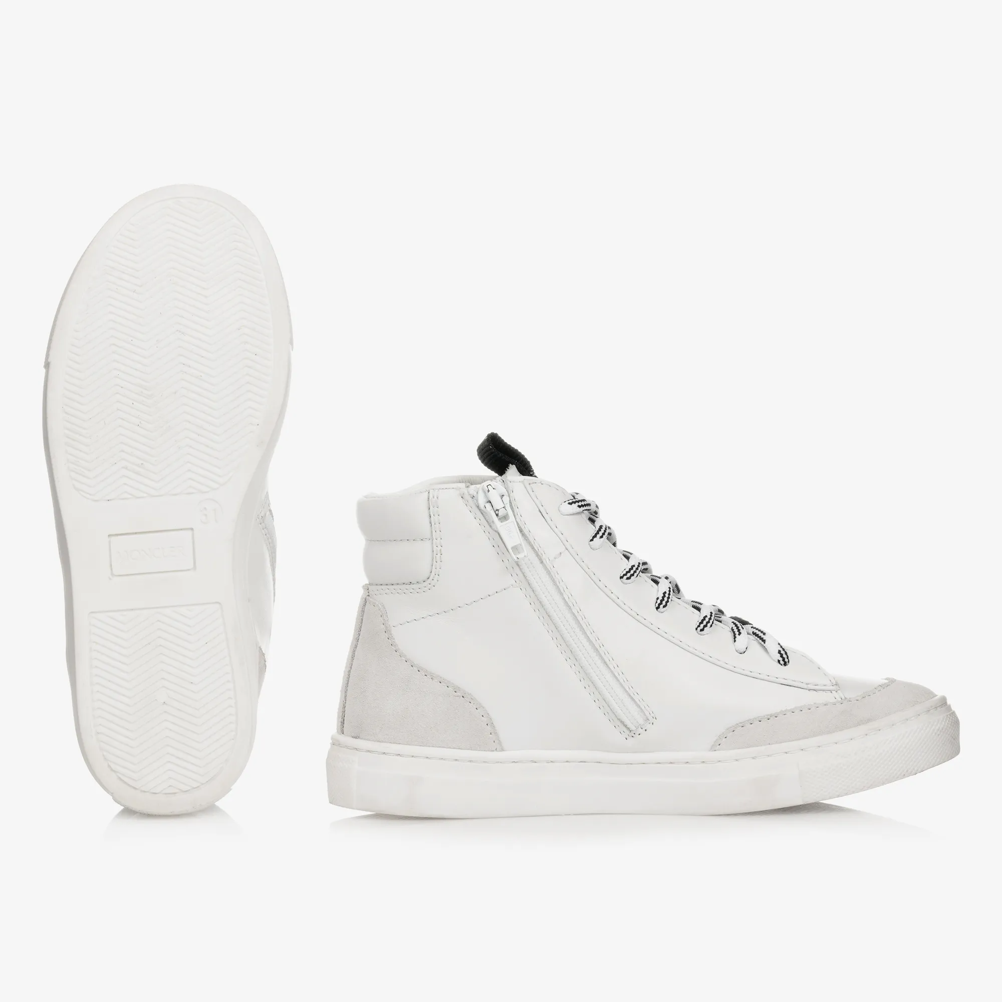 Leather High-Top Logo Trainers