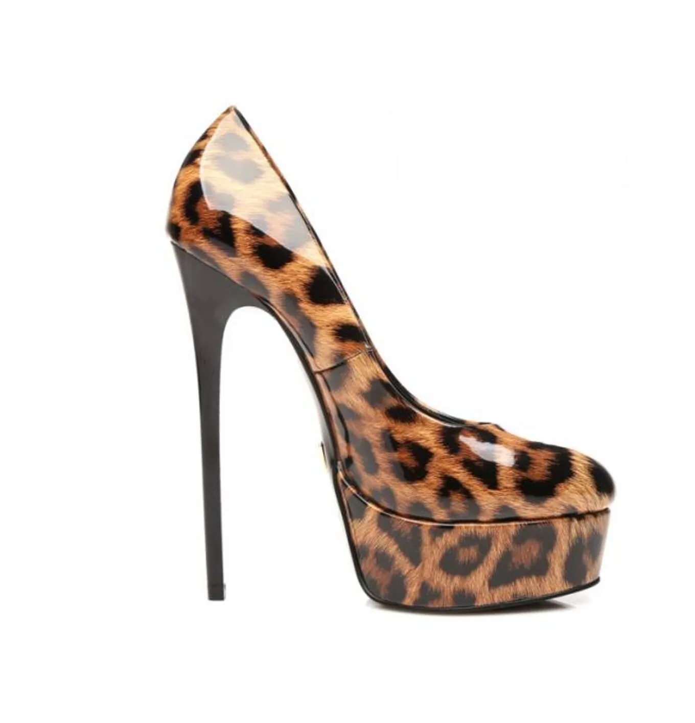 Leopard Giaro "Galana" shiny platforms pumps