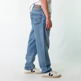 Light Blue 90s Levi's 550 Denim Jeans Baggy Pants (35x32)