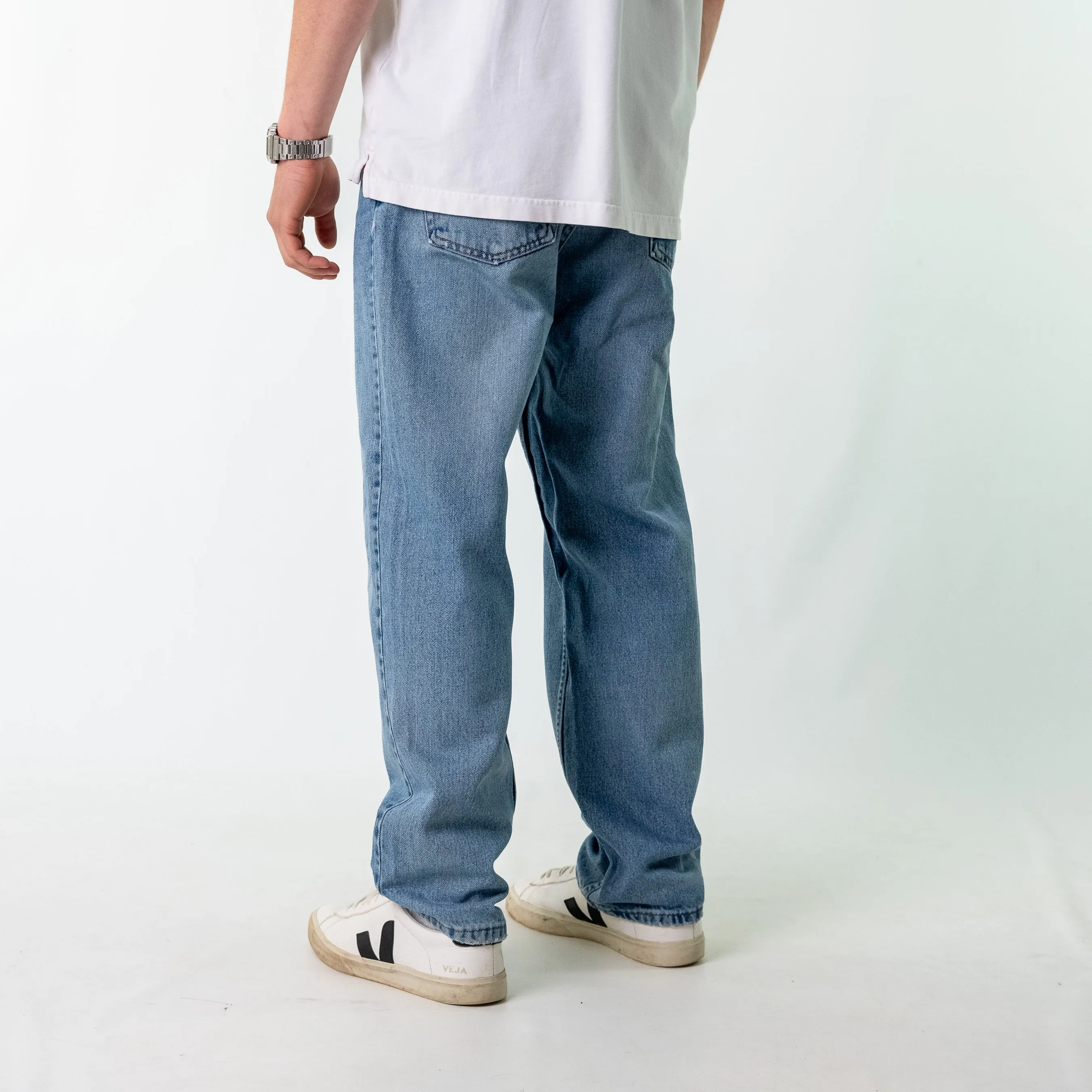 Light Blue 90s Levi's 550 Denim Jeans Baggy Pants (35x32)