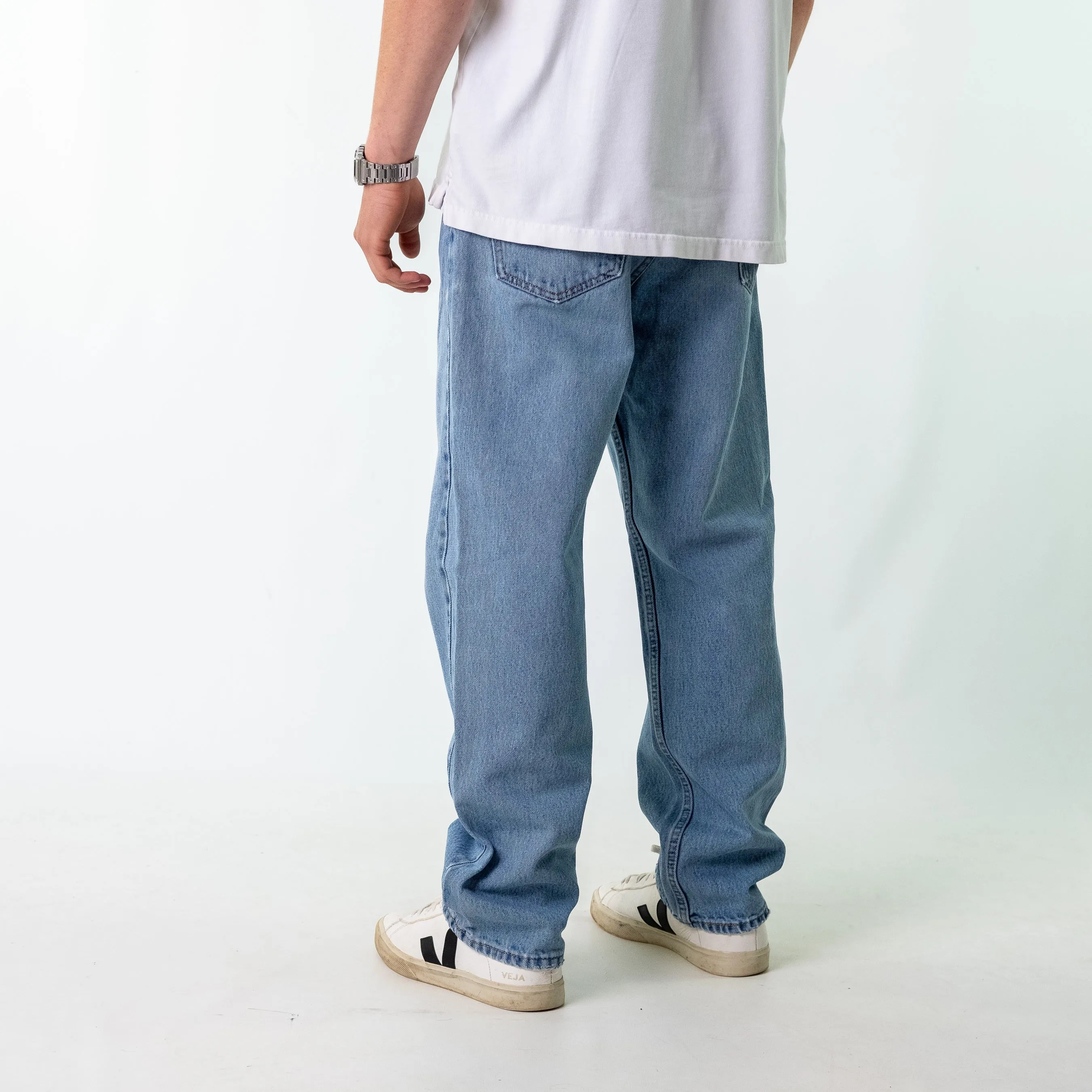 Light Blue 90s Levi's 550 Denim Jeans Baggy Pants (36x32)