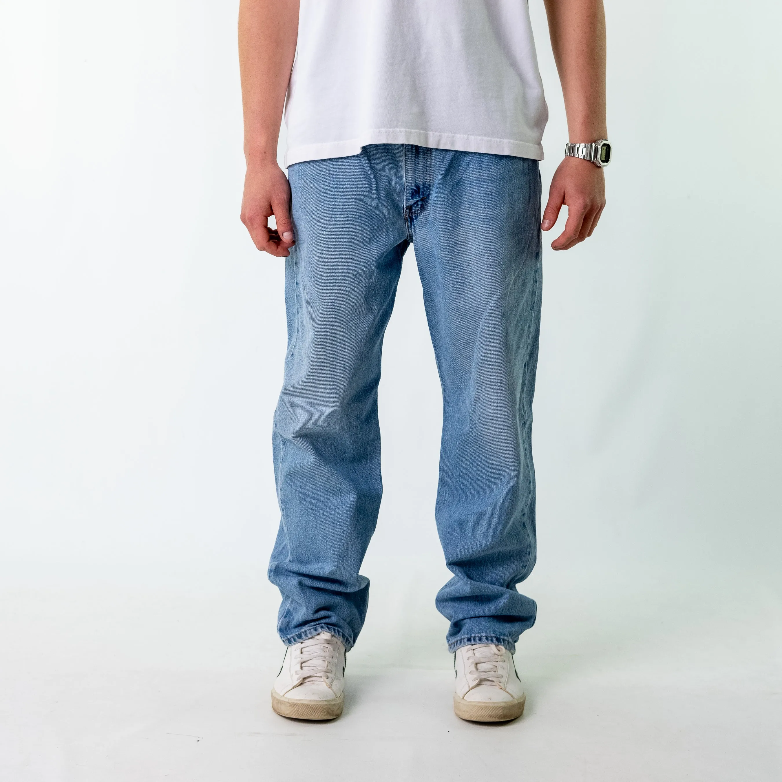 Light Blue 90s Levi's 550 Denim Jeans Baggy Pants (36x32)