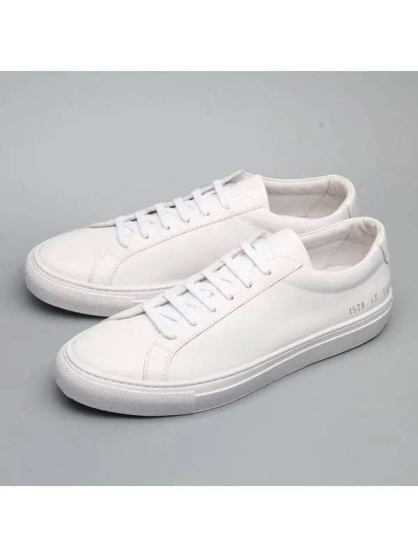 Lodi White Leather Lace-up Sneakers