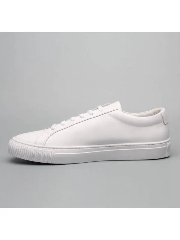 Lodi White Leather Lace-up Sneakers