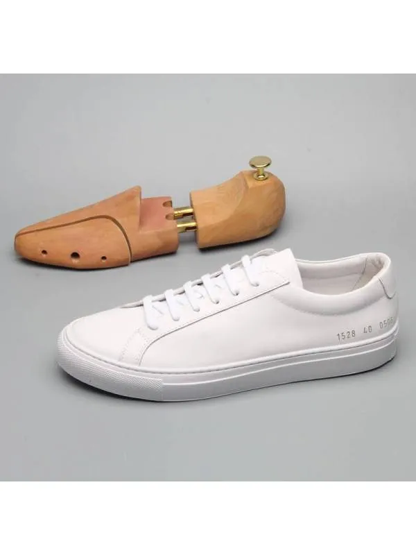 Lodi White Leather Lace-up Sneakers