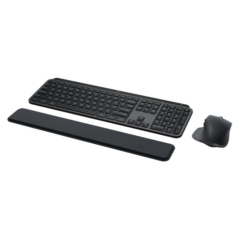 Logitech MX Keys S Bluetooth Combo Master 3S + Mouse + Keyboard + Palm Rest Graphite Set