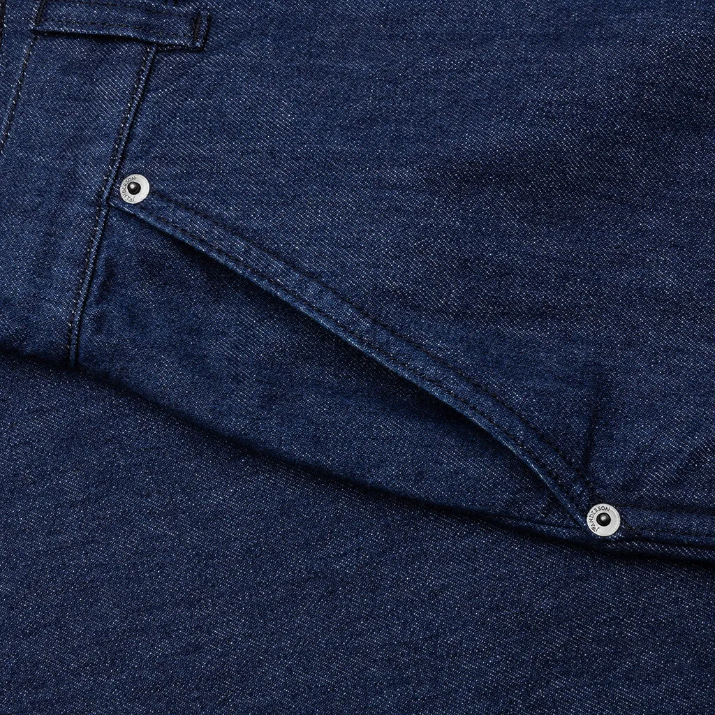 Logo Grid Indigo Work Jeans