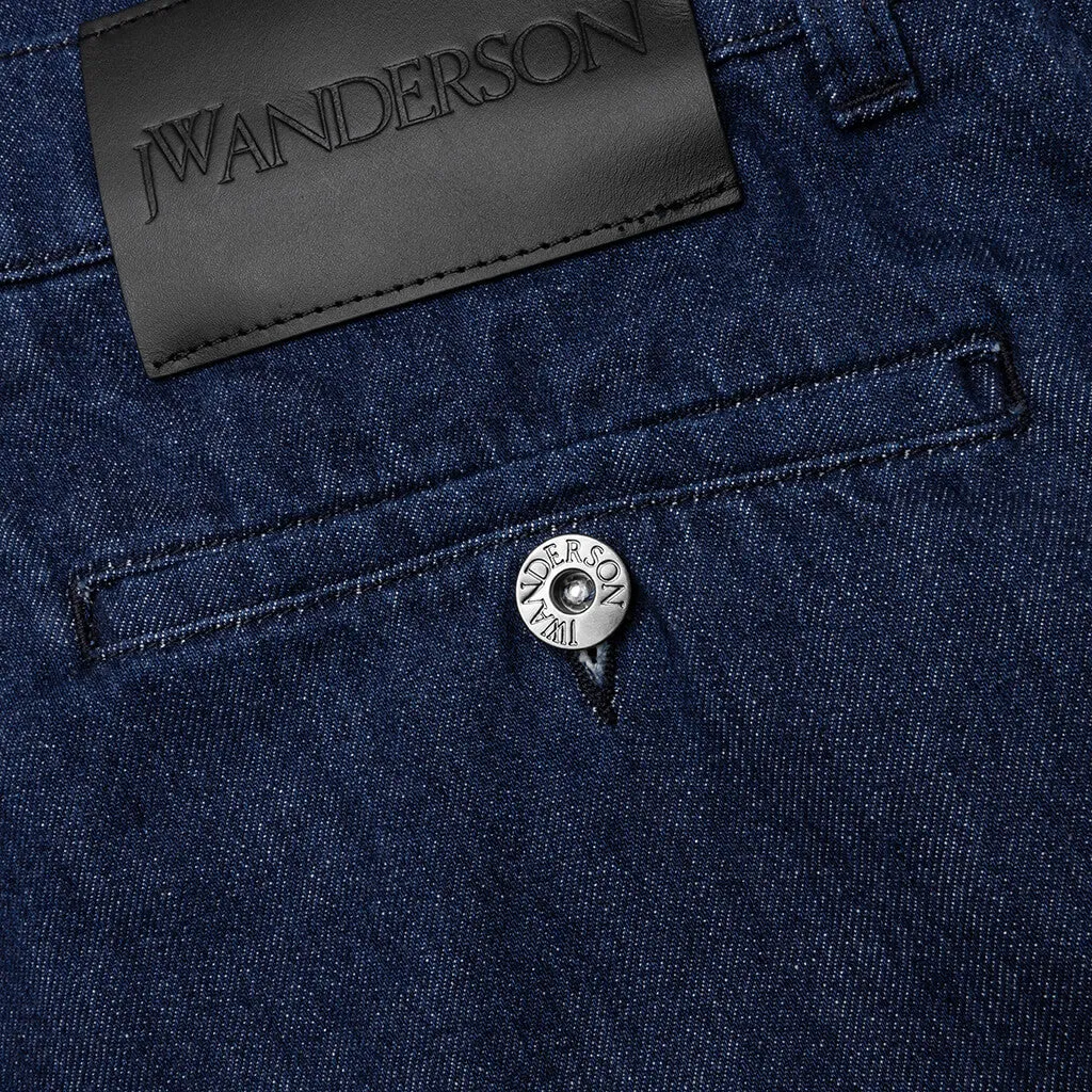 Logo Grid Indigo Work Jeans