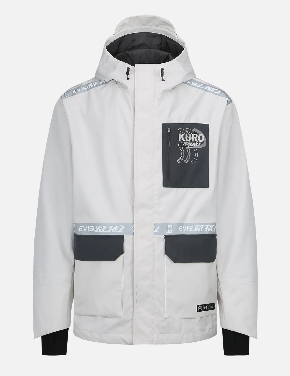 Logo Print Tape Seam Shell Jacket