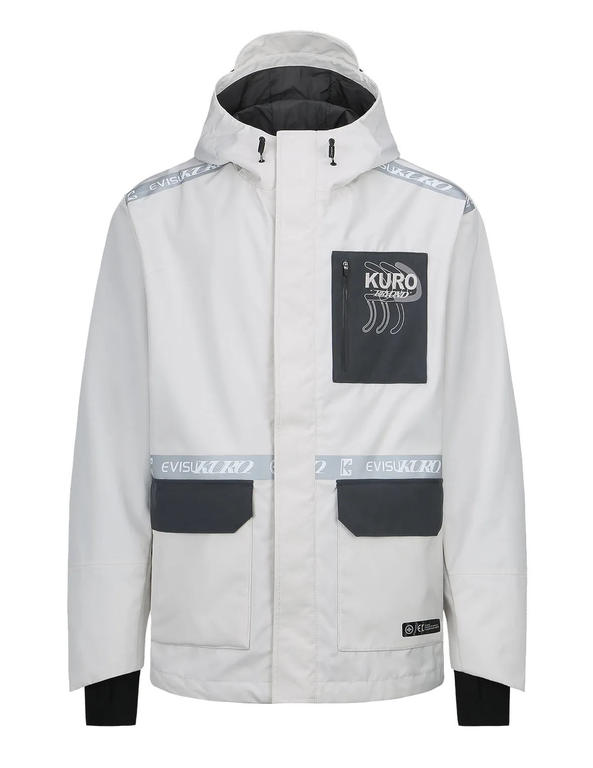 Logo Print Tape Seam Shell Jacket