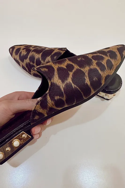 London Leopard Print Mules