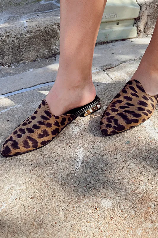 London Leopard Print Mules