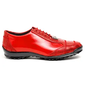 Los Altos Ostrich Sneakers Red