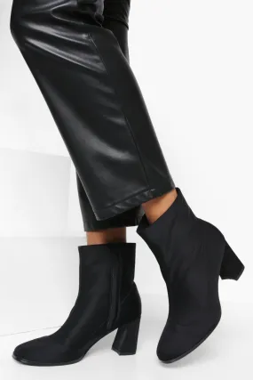 Low Flare Heel Shoe Boots