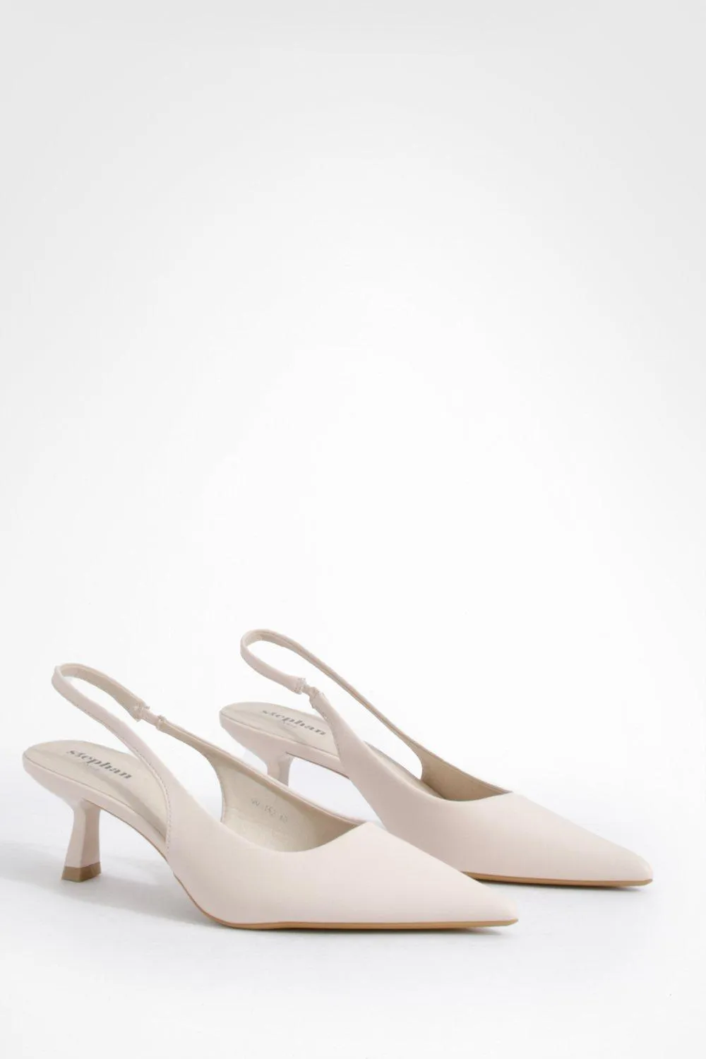 Low Heel Slingback Pumps