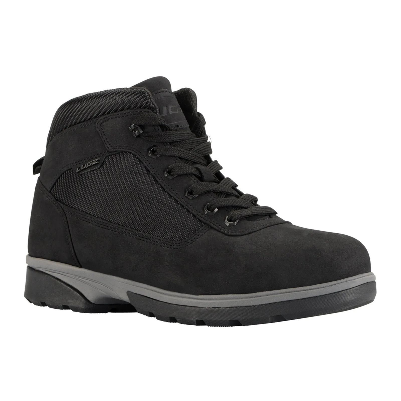 Lugz Men's Black Nubuck Lace Up Chukka Boots, Zeolite Mid MZEOLITD-069