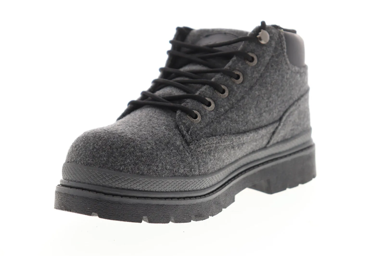 Lugz Men's Gray Canvas Mid Top Chukka Boots, Peacoat Style MDRPT-0481-Lace Up.