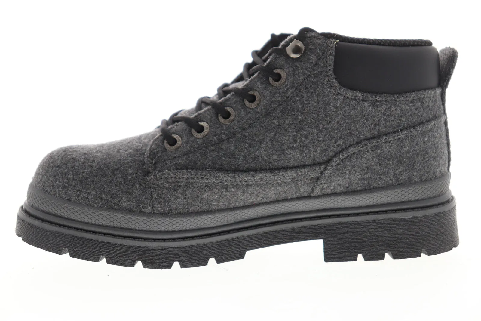 Lugz Men's Gray Canvas Mid Top Chukka Boots, Peacoat Style MDRPT-0481-Lace Up.