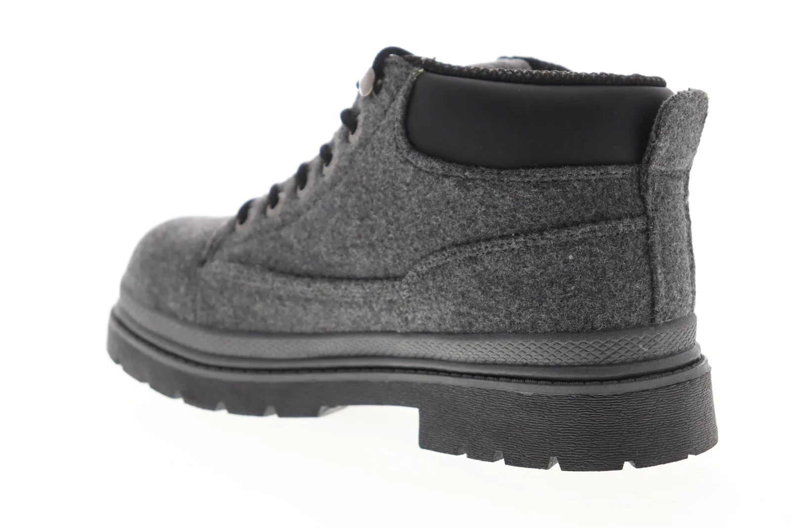 Lugz Men's Gray Canvas Mid Top Chukka Boots, Peacoat Style MDRPT-0481-Lace Up.