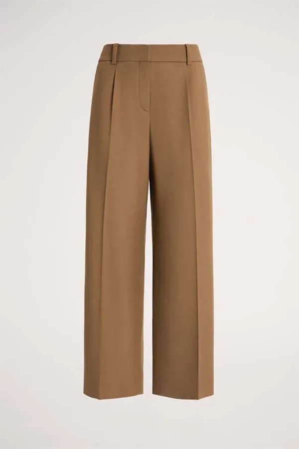 Luisa Spagnoli OSTE CAMEL WIDE LEG TROUSERS