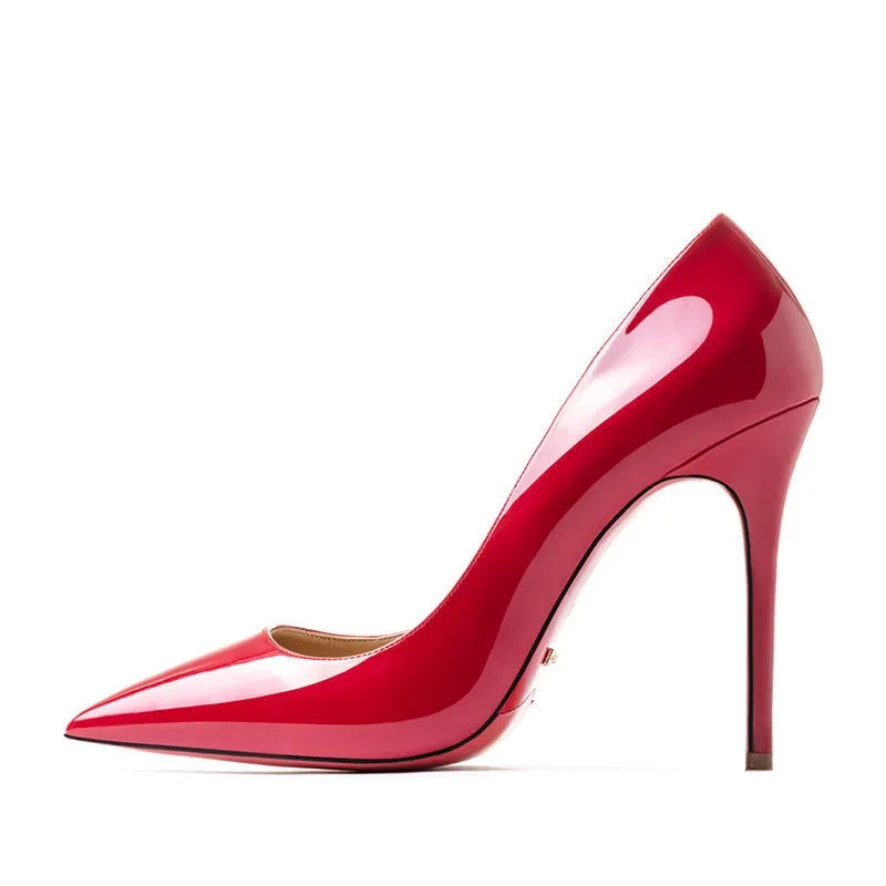 Red Bottom Pumps Pointed Toe Thin Heel Wedding Party High Heels