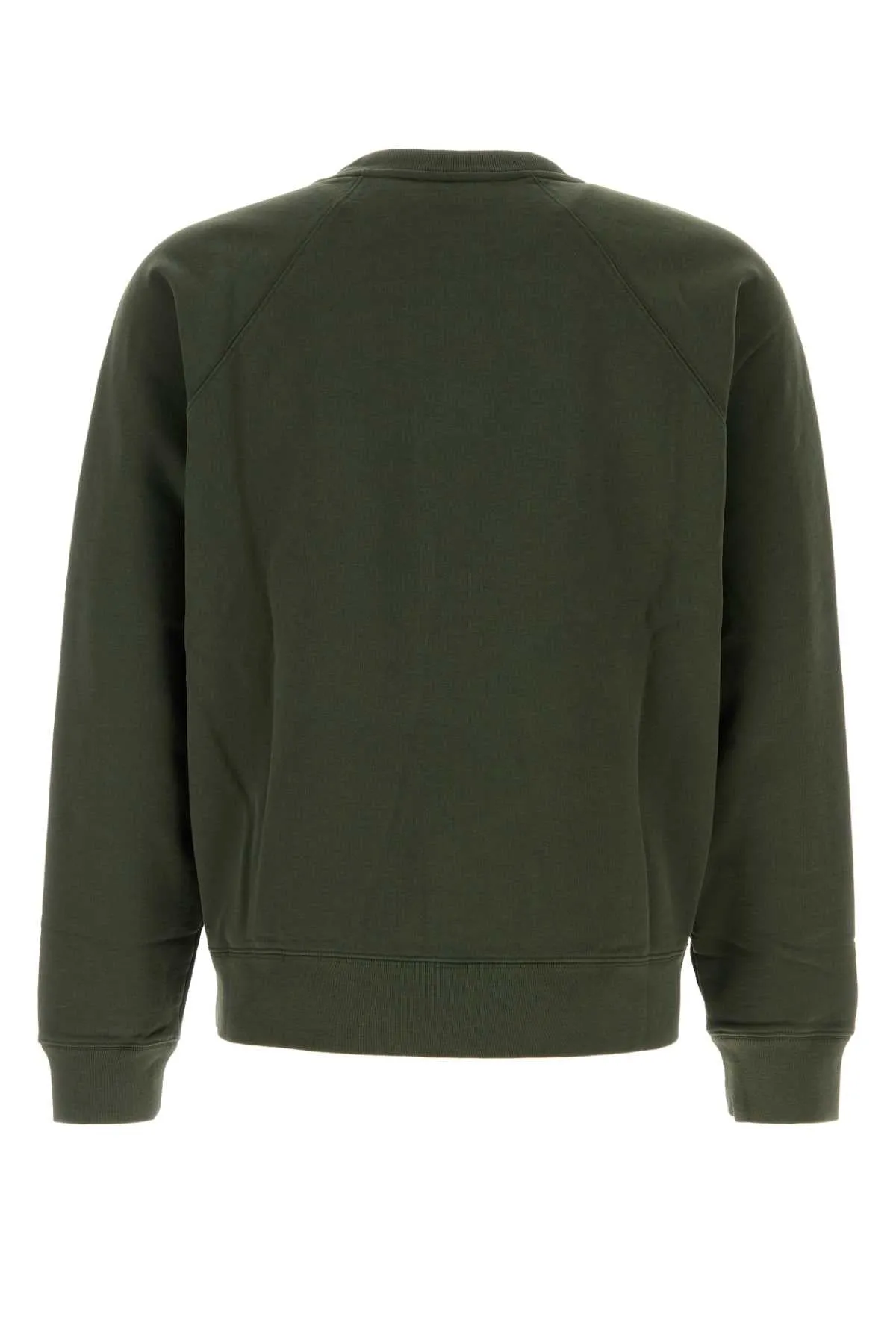 Maison Kitsune Olive Green Cotton Sweatshirt