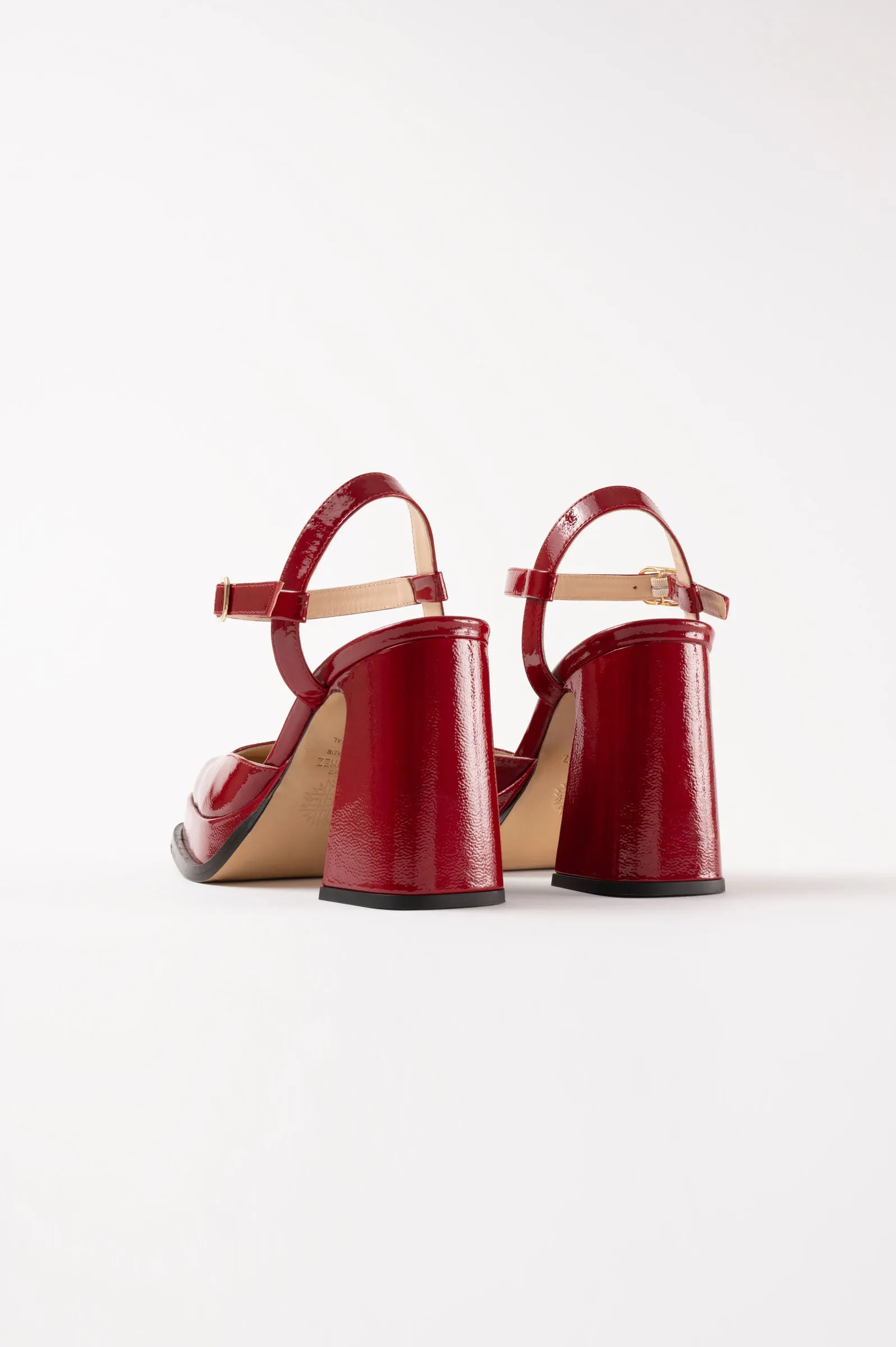 MALASANA - Berry Patent Leather Platform Pumps