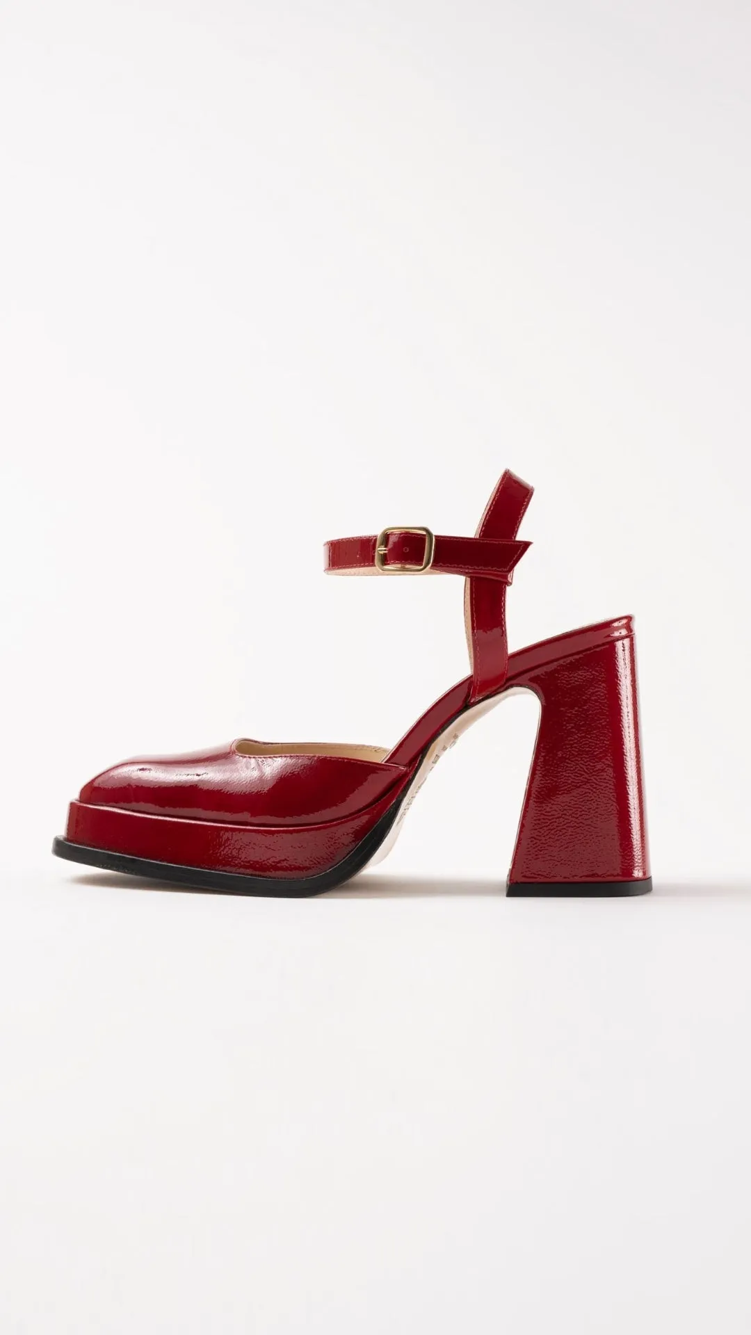 MALASANA - Berry Patent Leather Platform Pumps