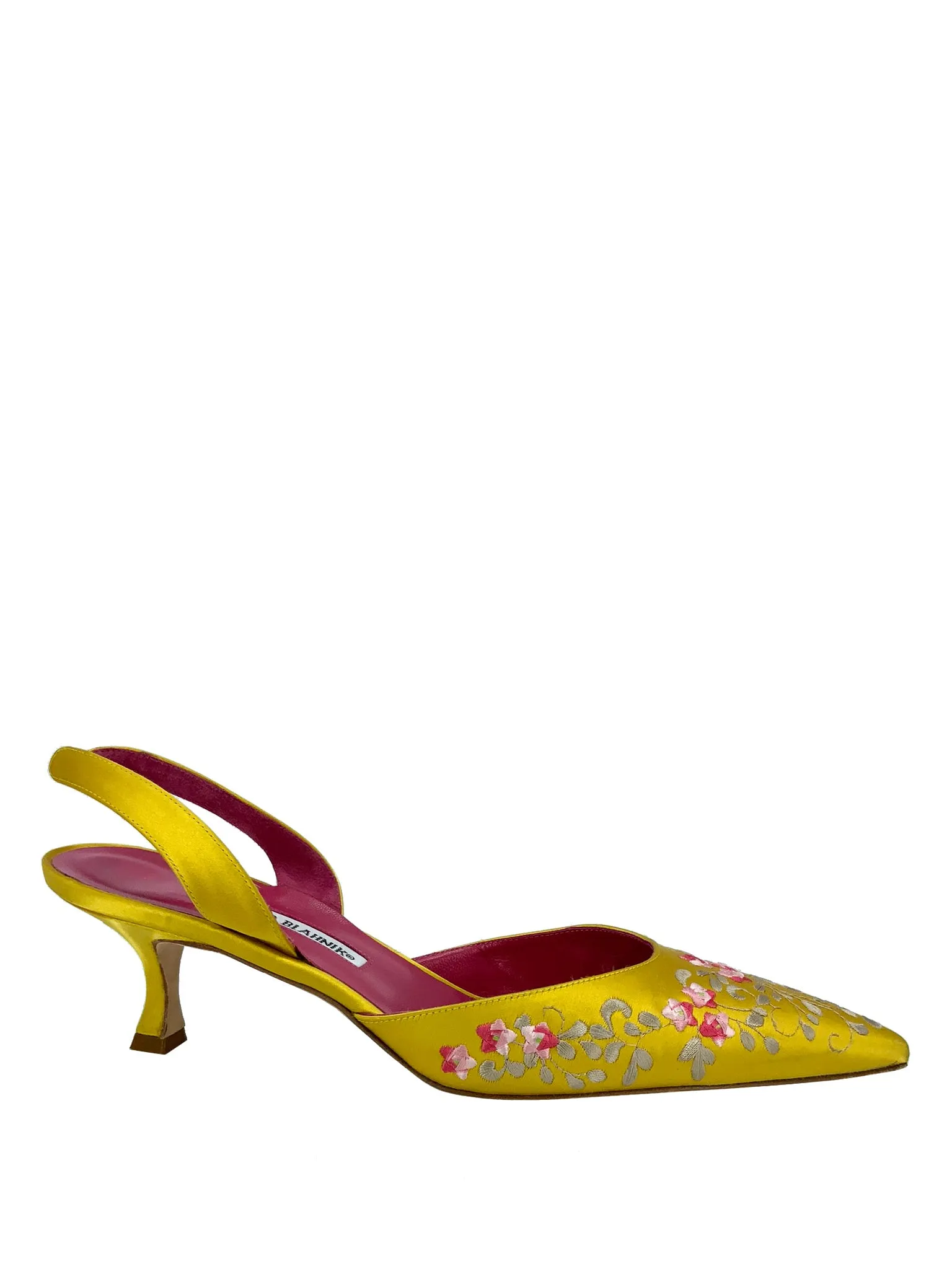 Exquisite Embroidered Carolyne Slingback Pumps by Manolo Blahnik in Size 11