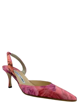 Satin Carolyne Slingback Heels Size 10.5