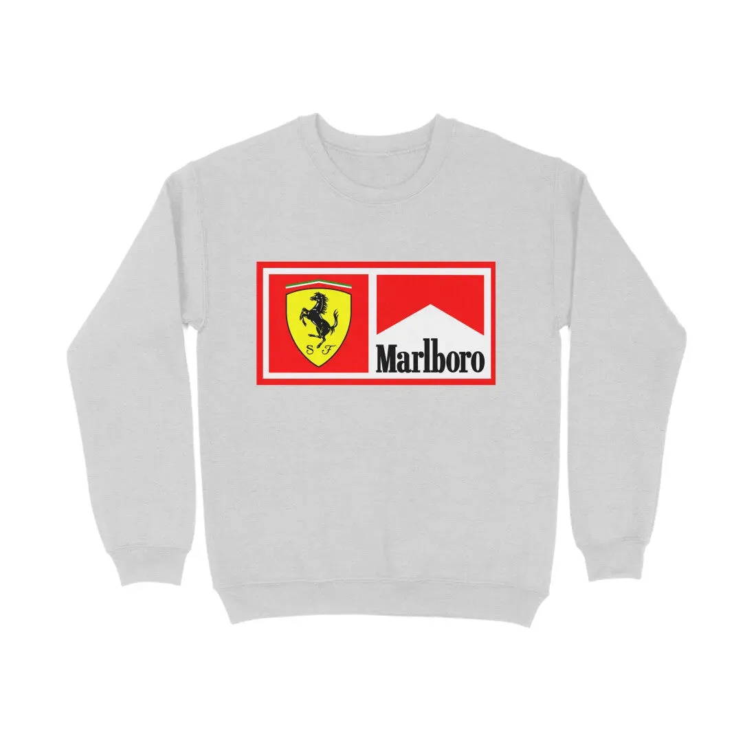 Unisex Cotton Sweatshirt with Marlbaro Typography Print