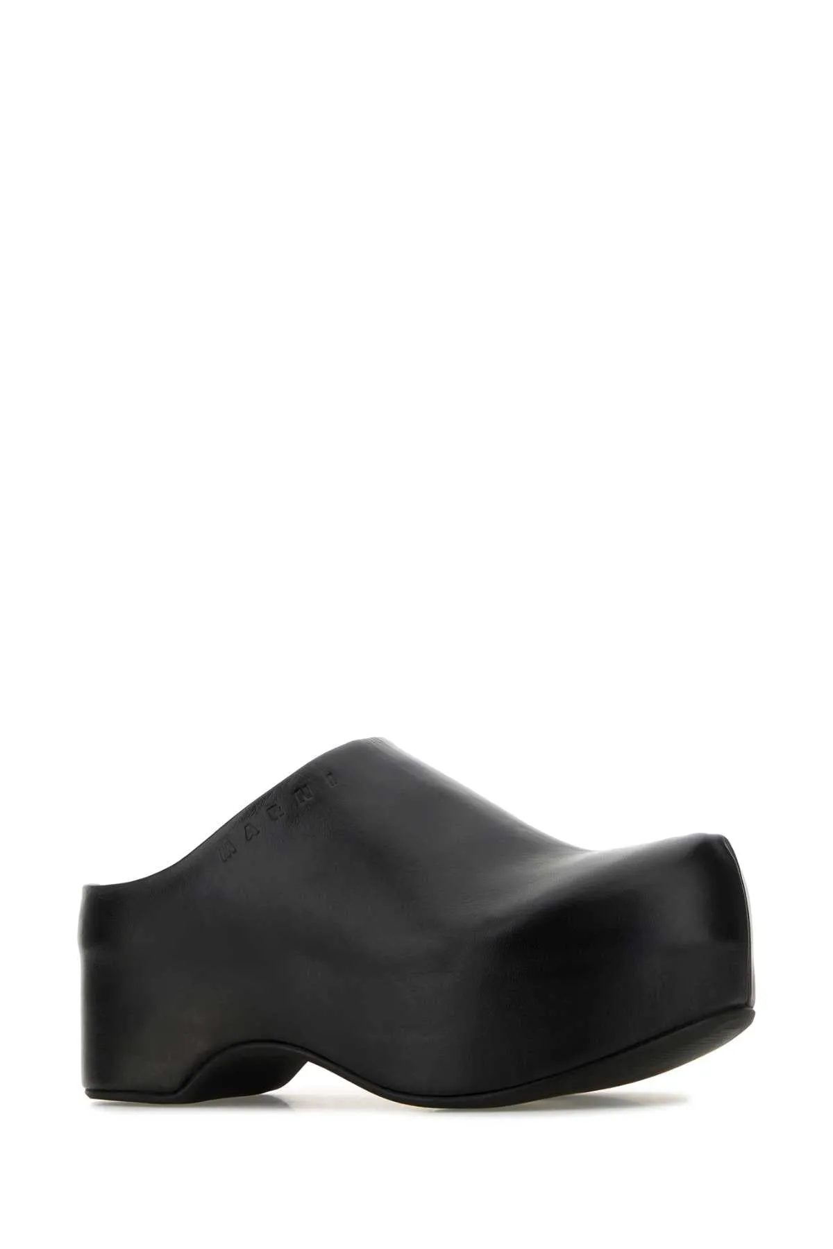 Marni Black Nappa Leather Mules