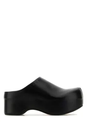 Marni Black Nappa Leather Mules