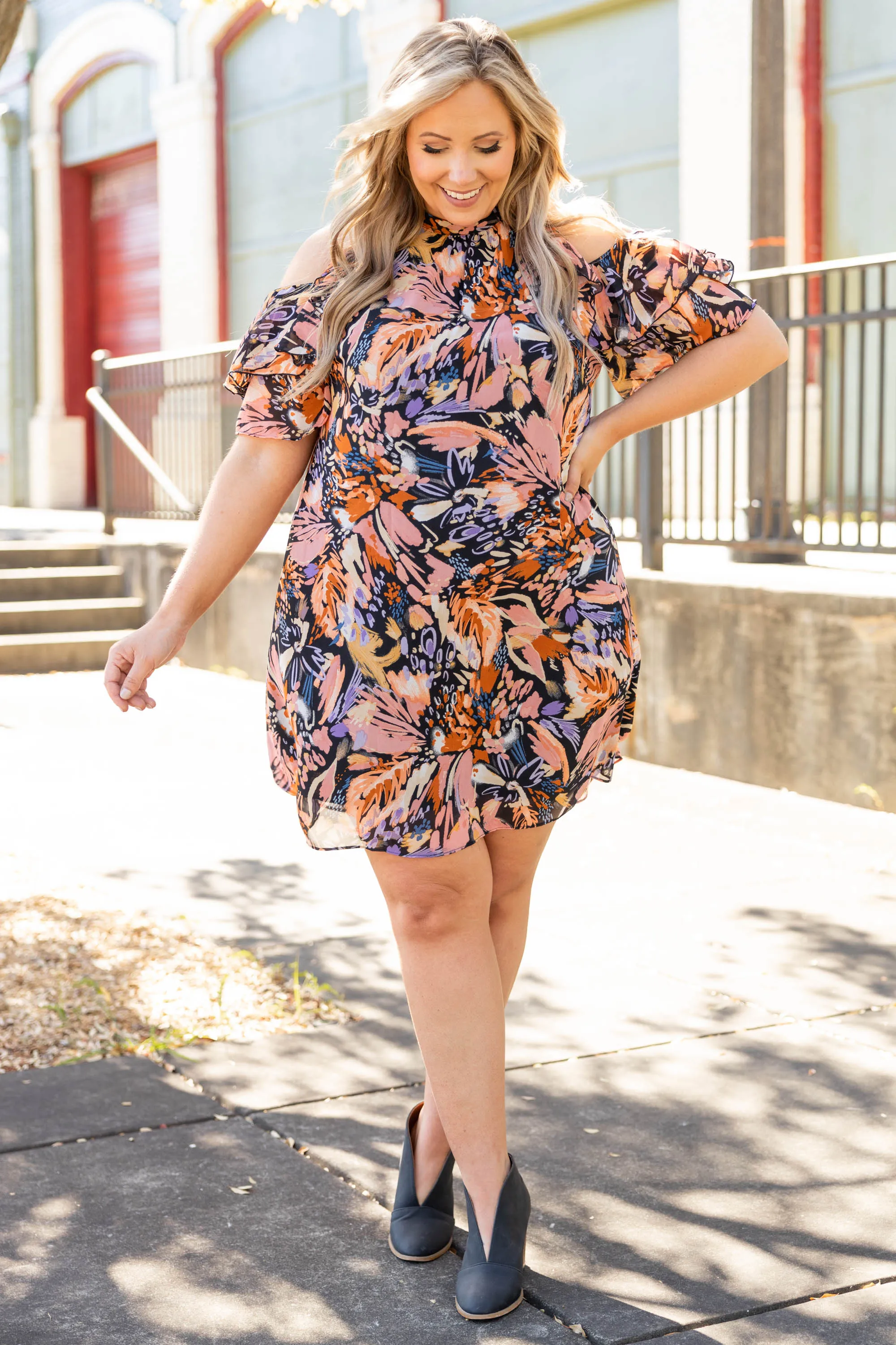 Mauve Floral Garden Dress