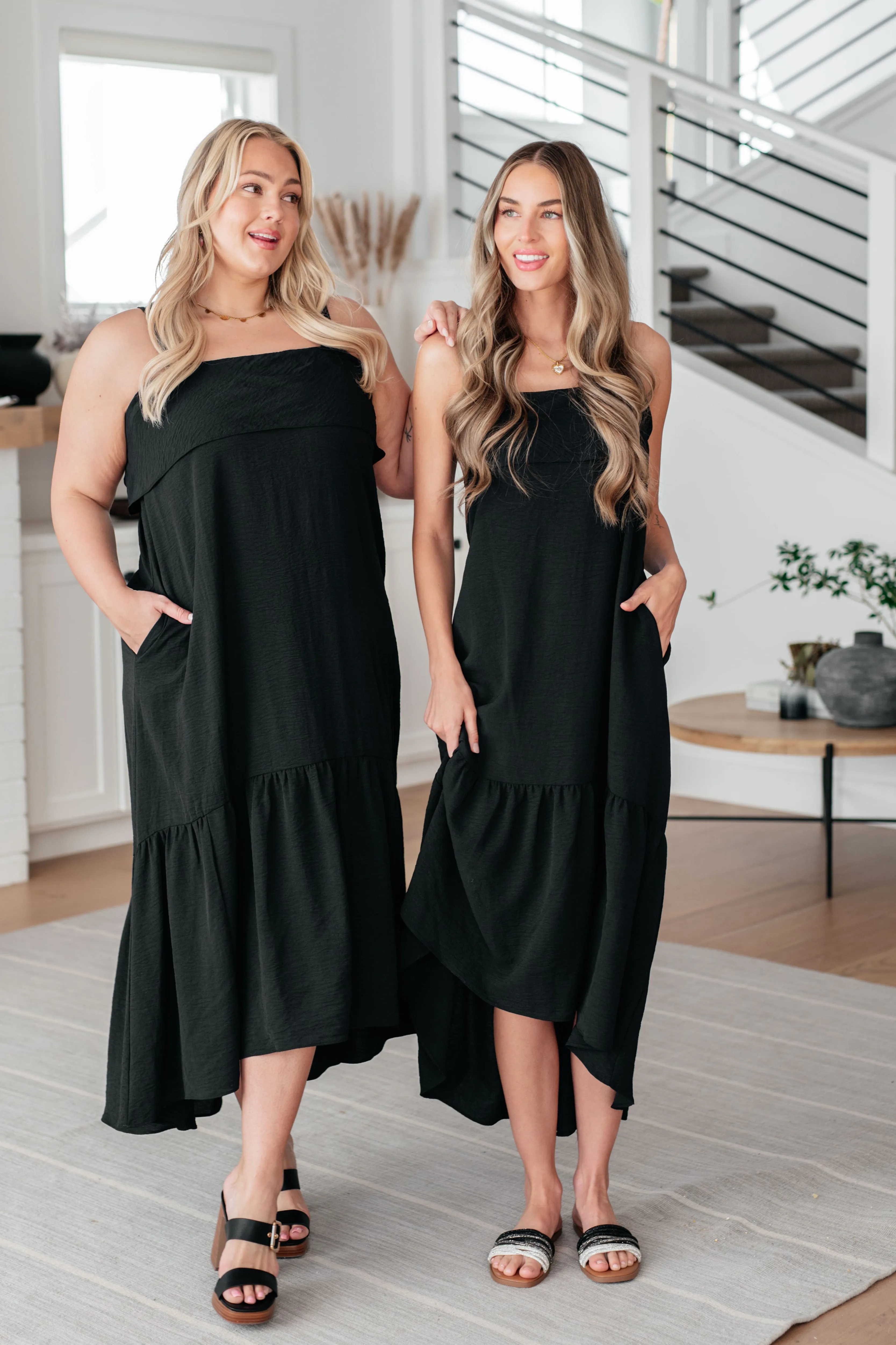 Maxi Dress for Nightlife - Tie Back