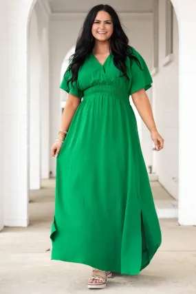 Maxi Dress - Kelly Green - Shop Feeling Good Style