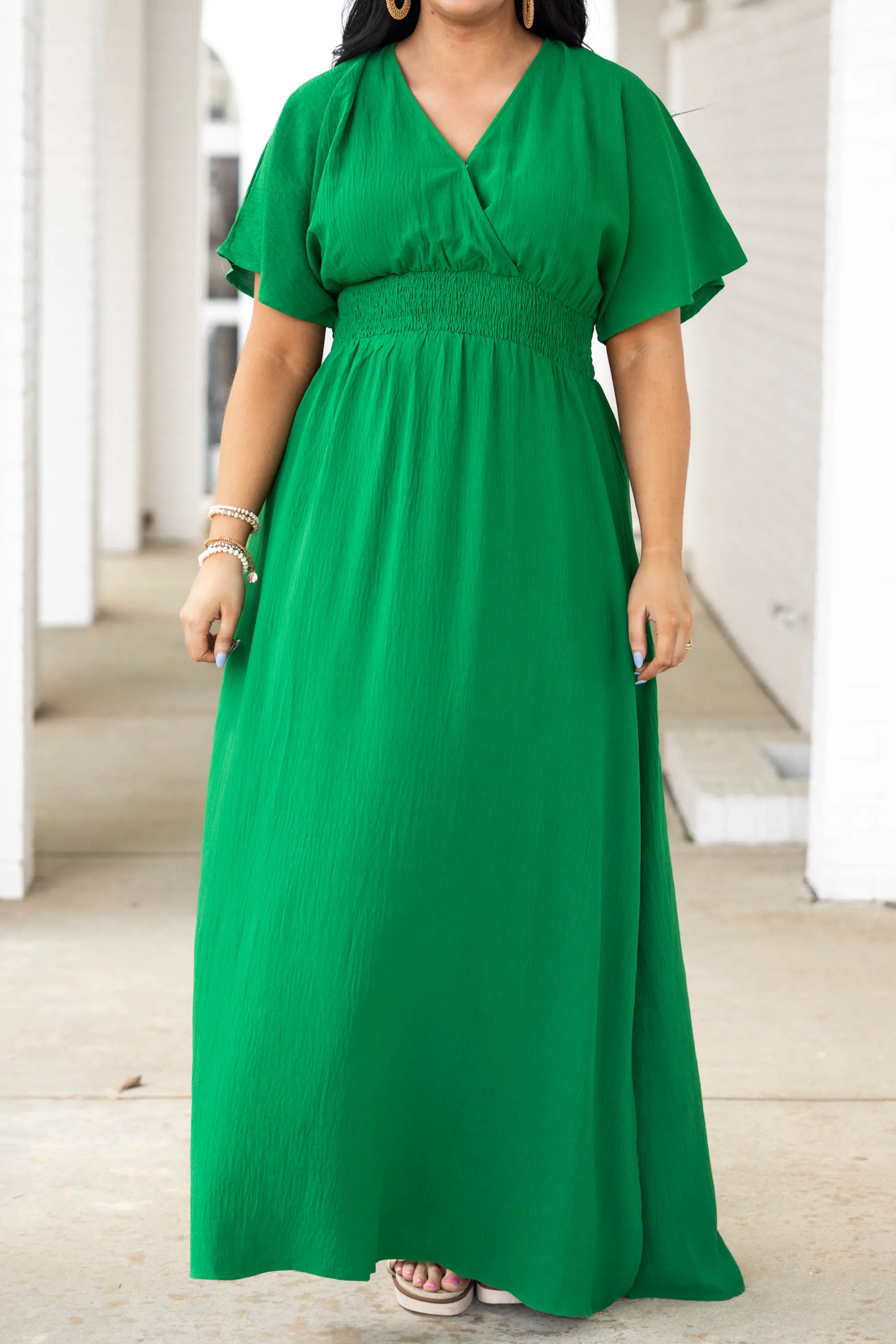 Maxi Dress - Kelly Green - Shop Feeling Good Style