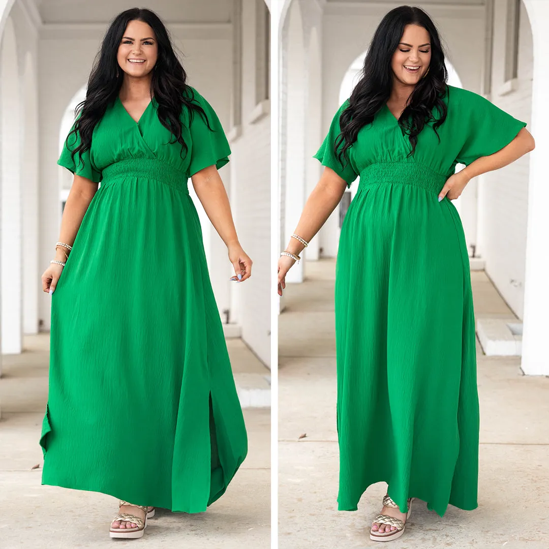 Maxi Dress - Kelly Green - Shop Feeling Good Style