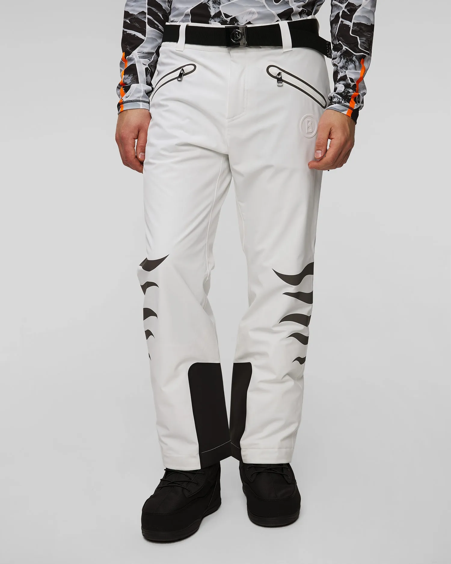 Men's white ski trousers BOGNER Caden-T 11024816-753