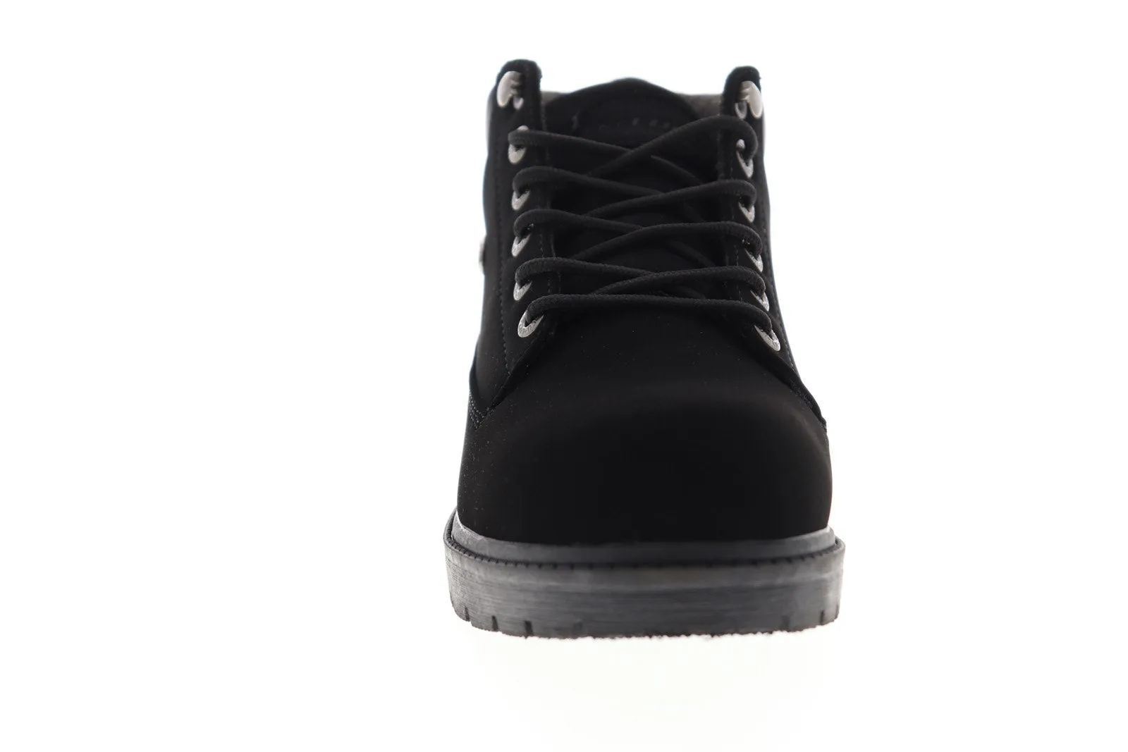 Mens Black Chukka Boots - Lugz Warrant Slip Resistant MWARND-001 Black Lace Up Boots