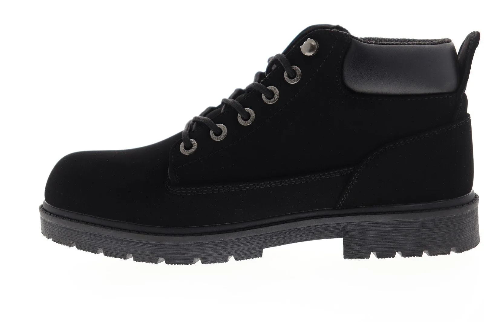 Mens Black Chukka Boots - Lugz Warrant Slip Resistant MWARND-001 Black Lace Up Boots